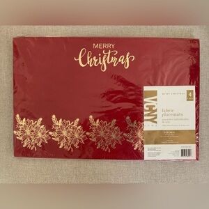 Merry Christmas fabric Placemats